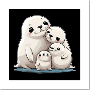 Arctic Seal Family Posters and Art